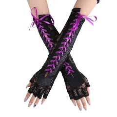 Elbow Length Half-finger Gloves